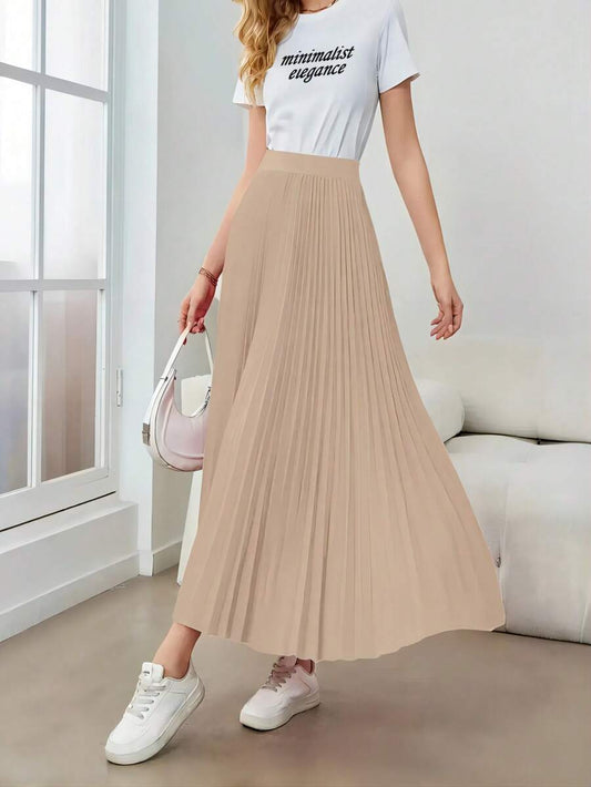 Jupe plissée simple, élégante et polyvalente - Floorah