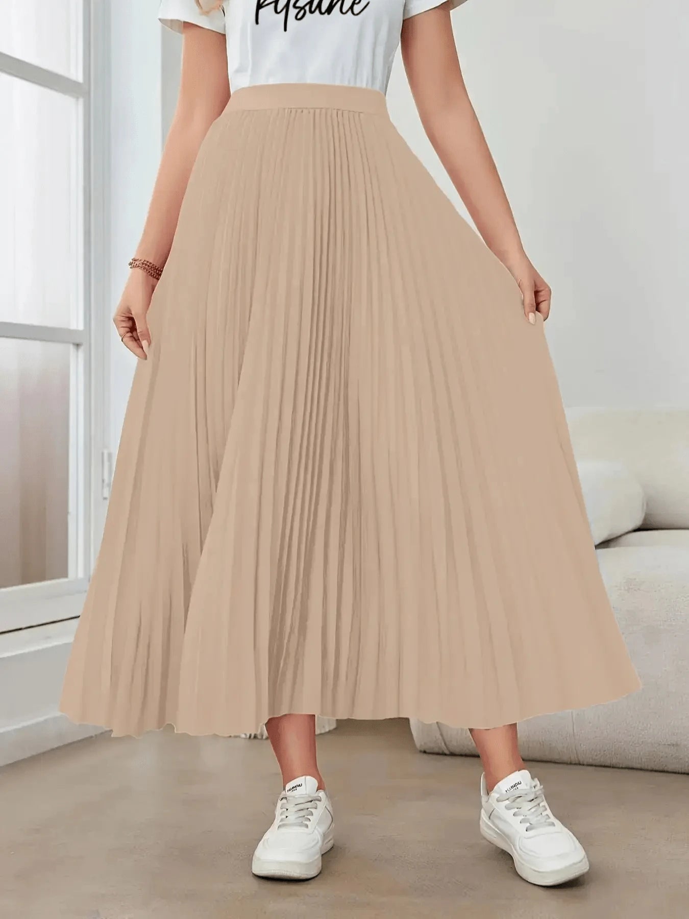 Jupe plissée simple, élégante et polyvalente - Floorah
