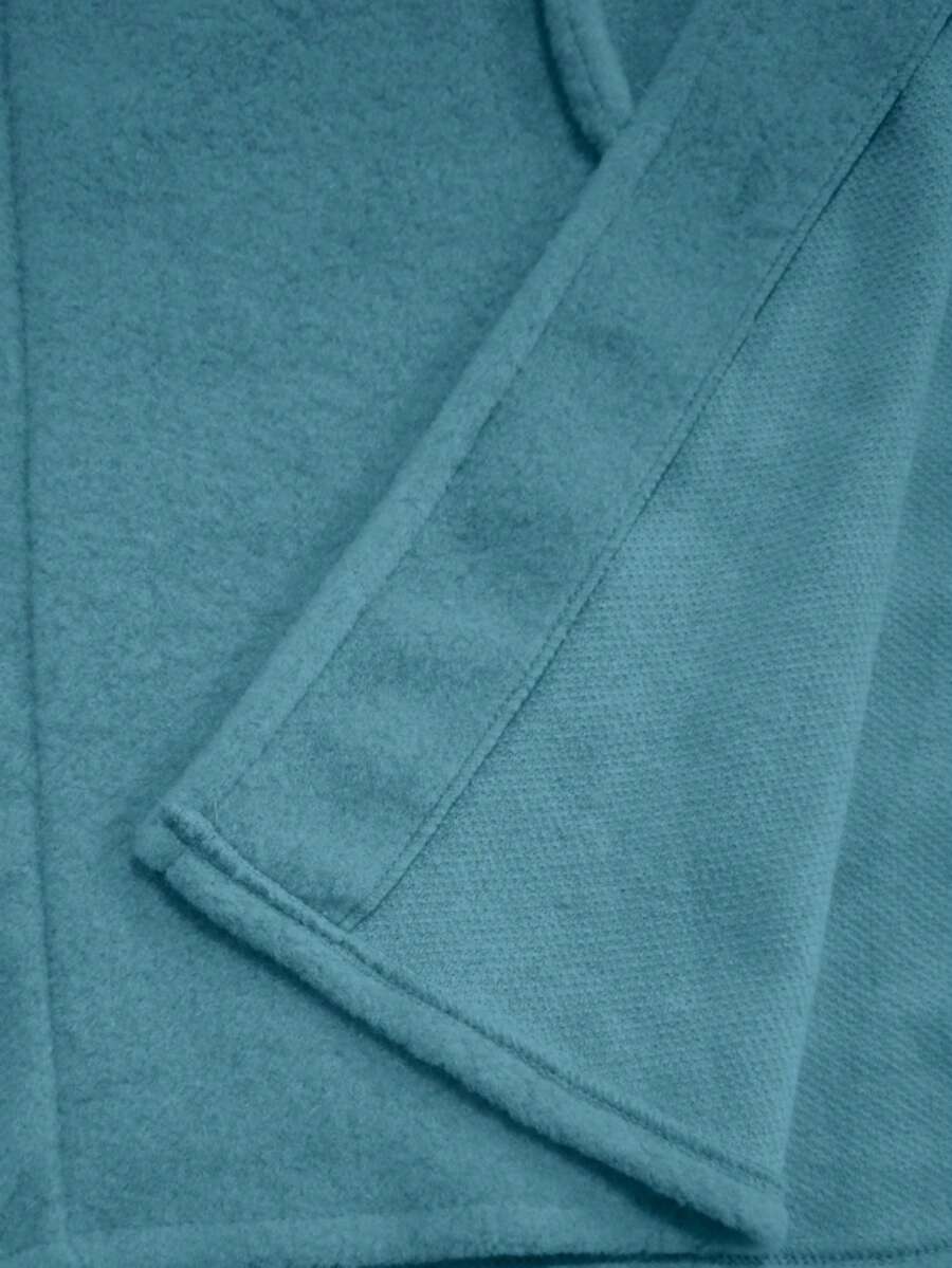 Manteau ample en mélange de laine à manches longues avec épaules tombantes - Floorah