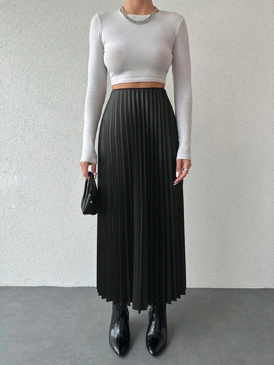 Jupe plissée de couleur unie - Floorah