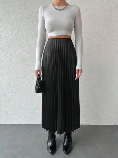 Jupe plissée de couleur unie - Floorah