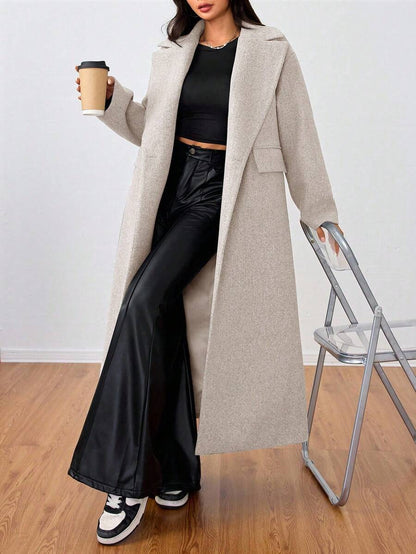 MOOSTA Manteau long décontracté à revers - Floorah