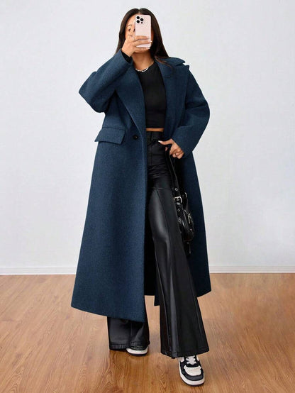 MOOSTA Manteau long décontracté à revers - Floorah