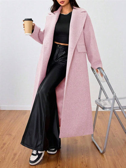 MOOSTA Manteau long décontracté à revers - Floorah