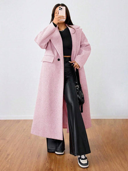 MOOSTA Manteau long décontracté à revers - Floorah