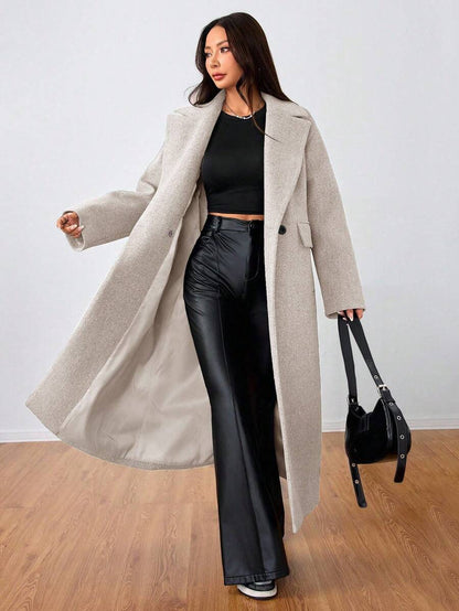 MOOSTA Manteau long décontracté à revers - Floorah