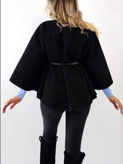 Un manteau court élégant et à la mode de couleur unie - Floorah