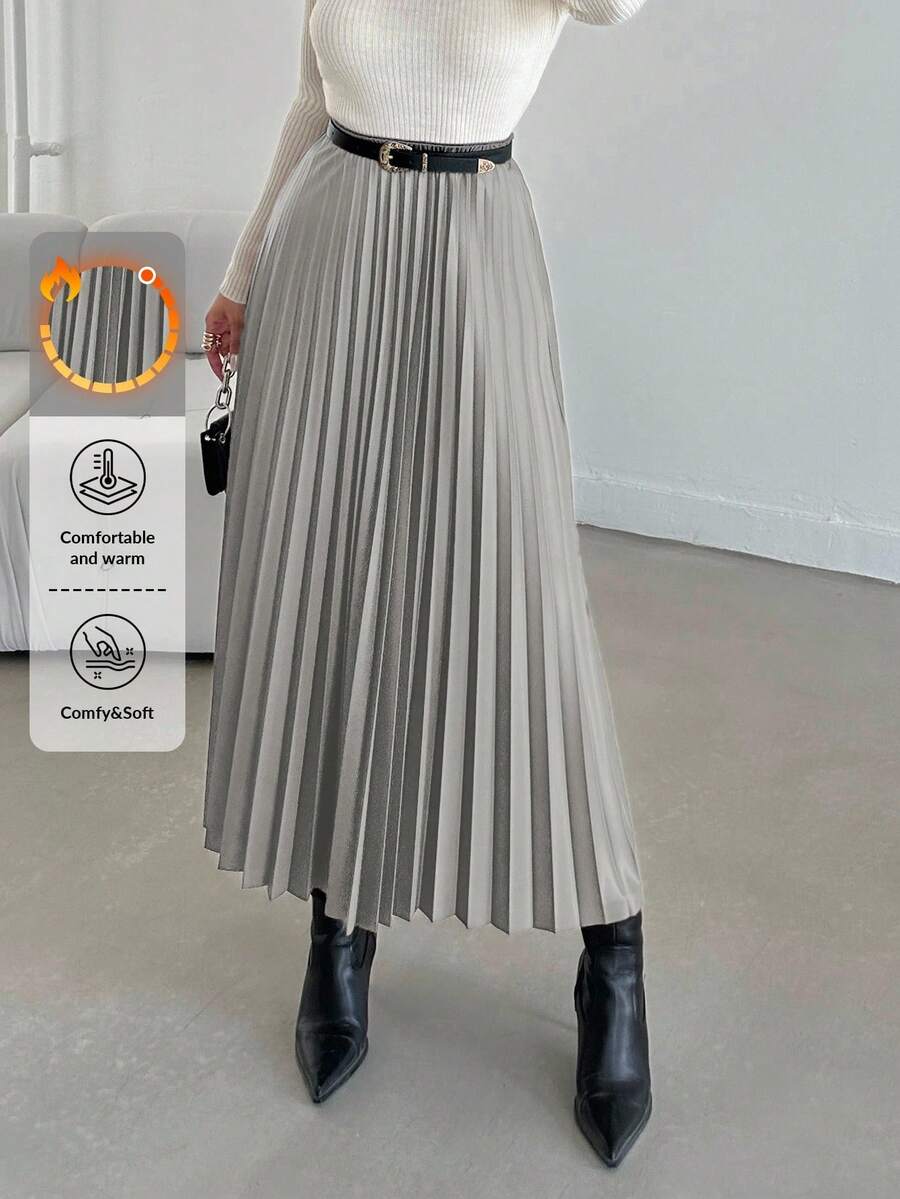 Jupe plissée de couleur unie - Floorah