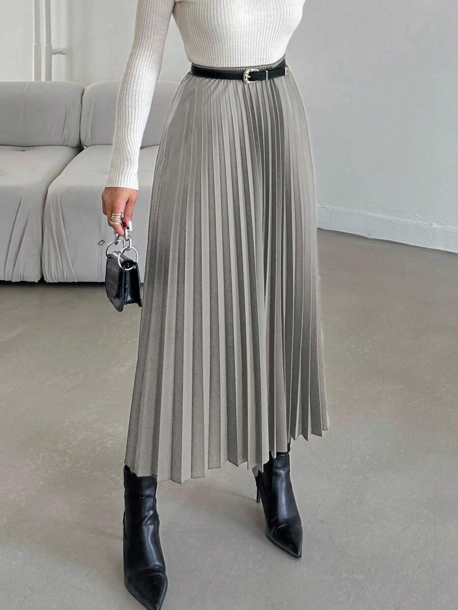 Jupe plissée de couleur unie - Floorah