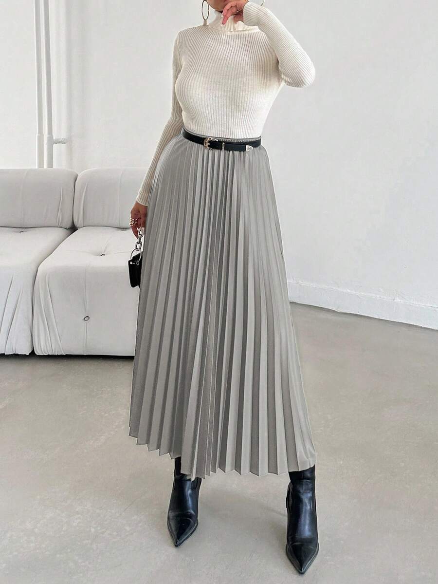 Jupe plissée de couleur unie - Floorah