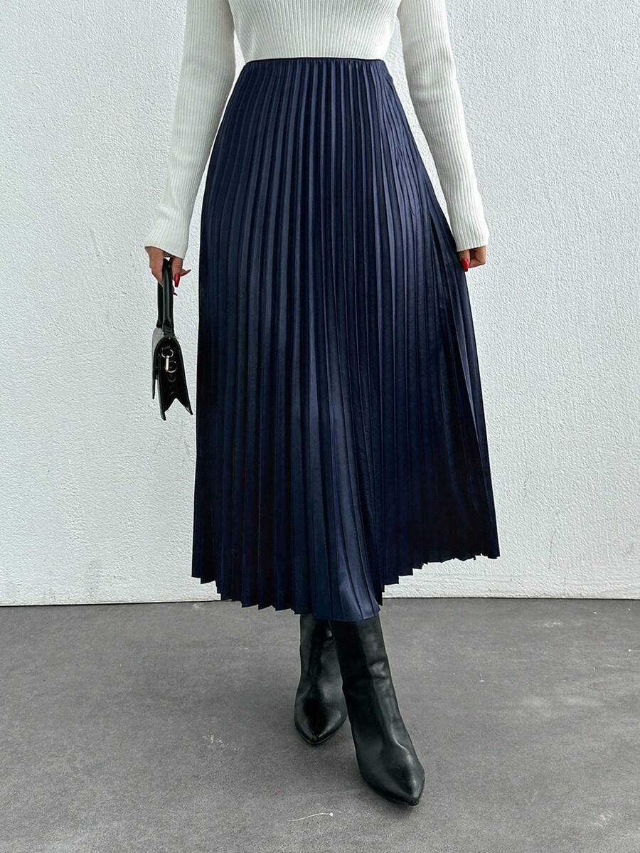 Jupe plissée de couleur unie - Floorah