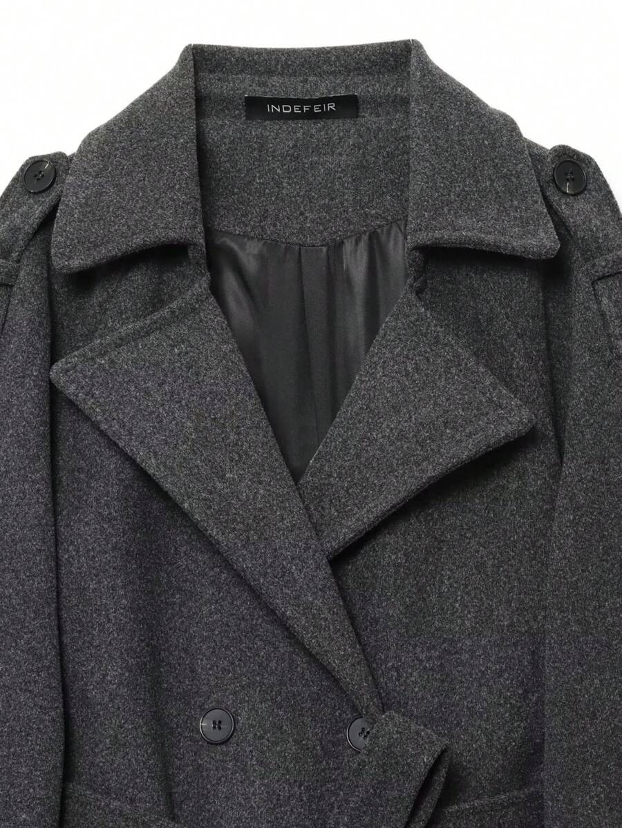 Seelio Nouveau manteau coupe-vent à double boutonnage classique - Floorah