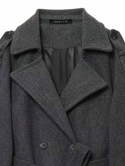 Seelio Nouveau manteau coupe-vent à double boutonnage classique - Floorah