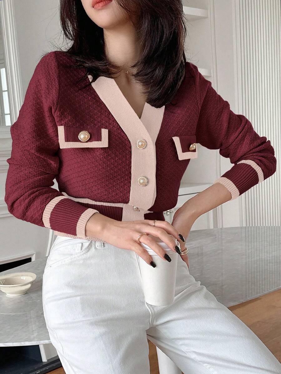 Cardigan casual à manches longues - Floorah