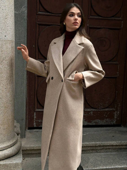 MOOSTA Manteau long décontracté à revers - Floorah