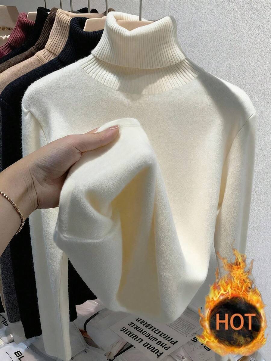 Pull à col rond épaissi et polyvalent, manches longues - Floorah