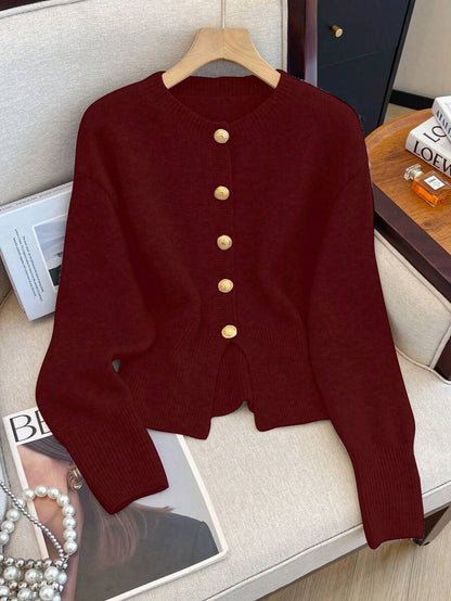 Cardigan minimaliste à boutonnage simple - Floorah