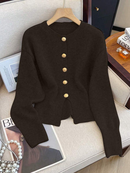 Cardigan minimaliste à boutonnage simple - Floorah