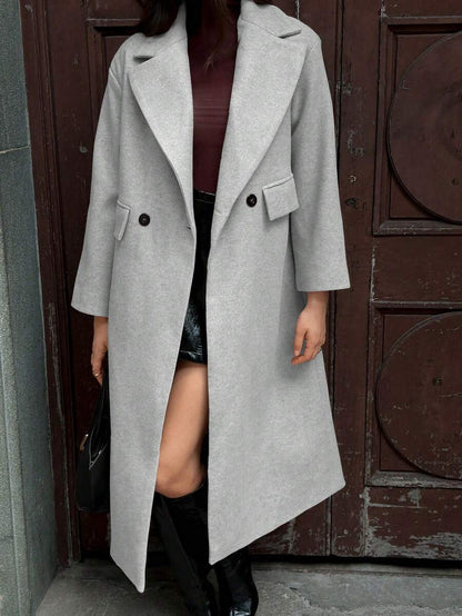 MOOSTA Manteau long décontracté à revers - Floorah