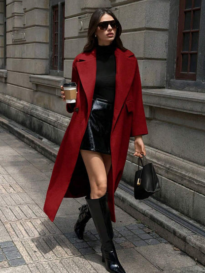 MOOSTA Manteau long décontracté à revers - Floorah