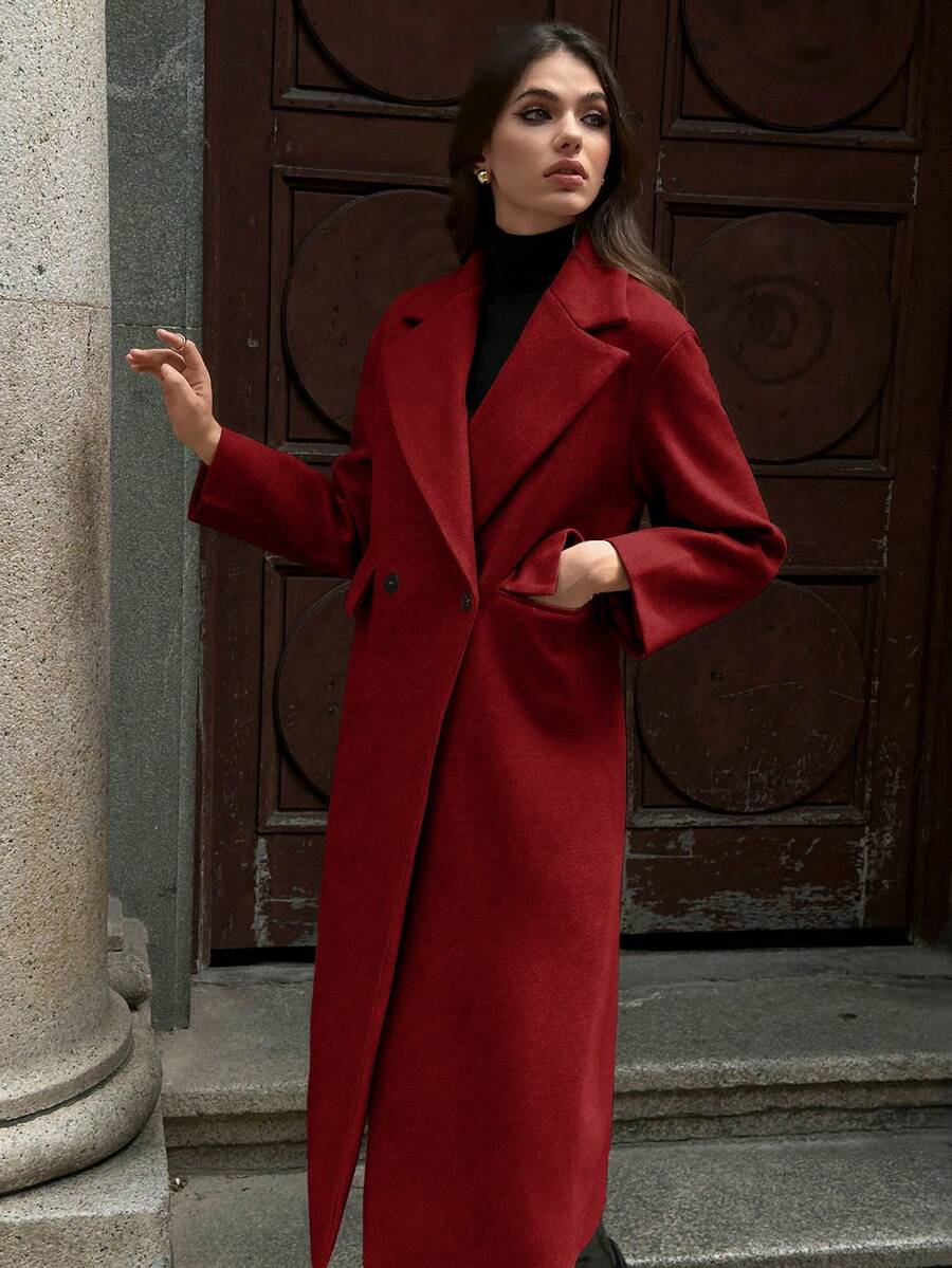 MOOSTA Manteau long décontracté à revers - Floorah