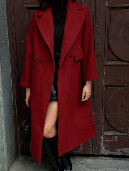 MOOSTA Manteau long décontracté à revers - Floorah