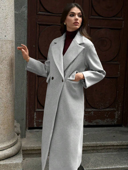 MOOSTA Manteau long décontracté à revers - Floorah