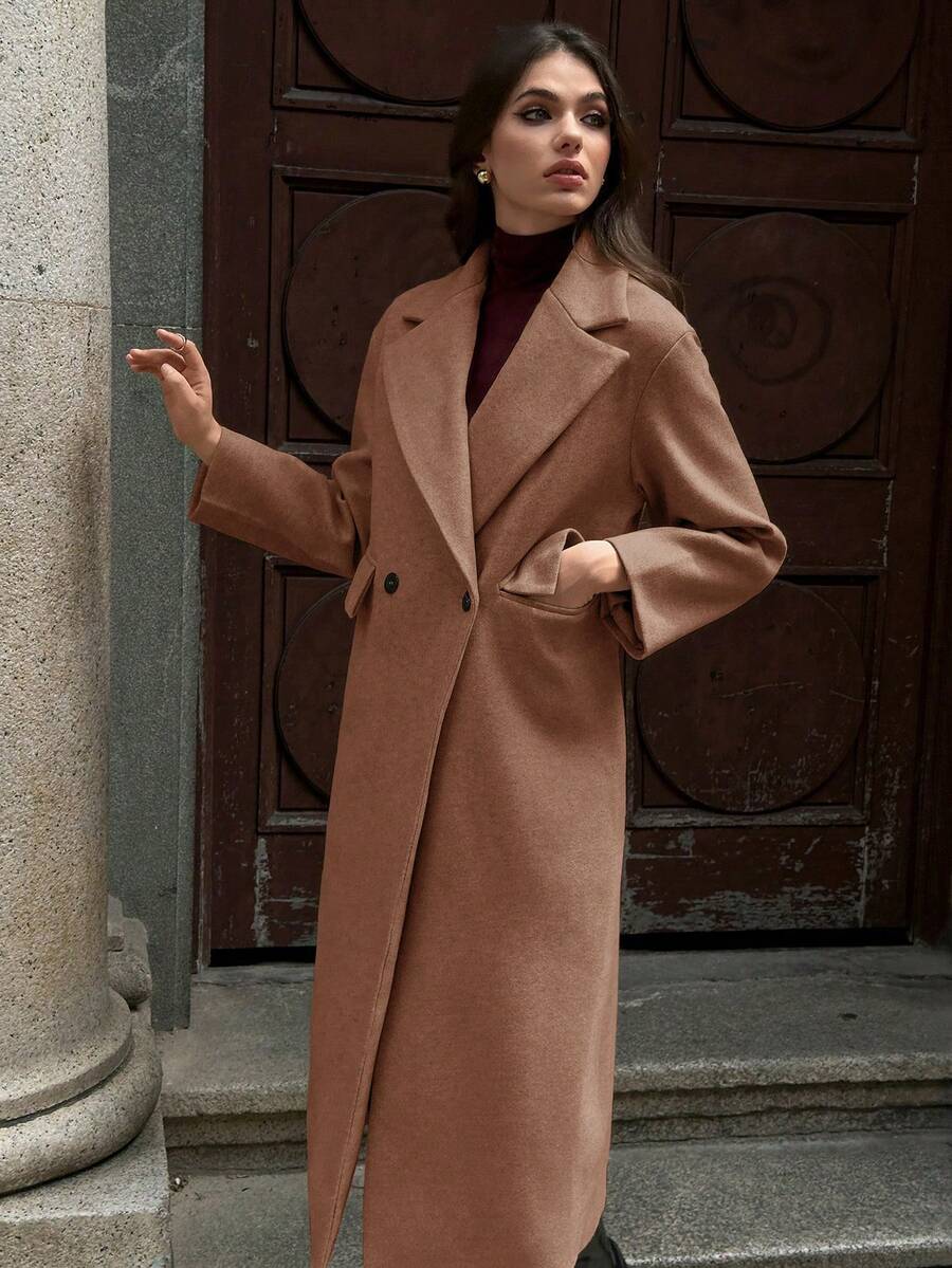 MOOSTA Manteau long décontracté à revers - Floorah