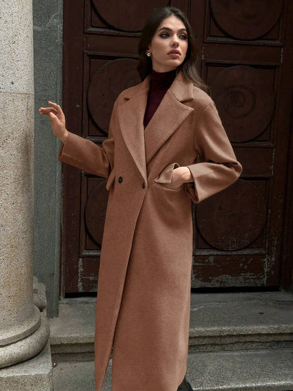 MOOSTA Manteau long décontracté à revers - Floorah