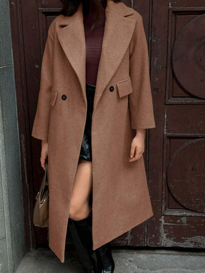 MOOSTA Manteau long décontracté à revers - Floorah