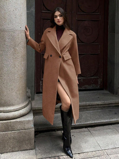 MOOSTA Manteau long décontracté à revers - Floorah