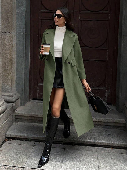 MOOSTA Manteau long décontracté à revers - Floorah