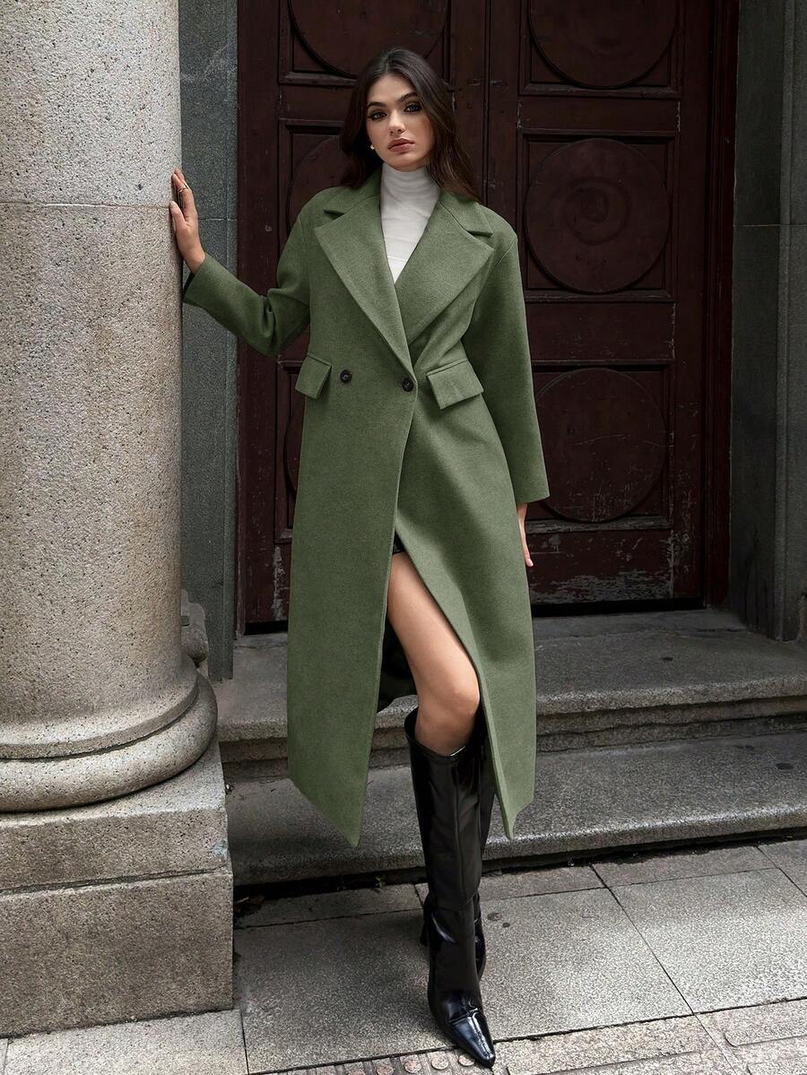 MOOSTA Manteau long décontracté à revers - Floorah