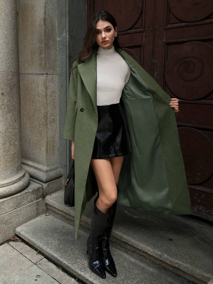 MOOSTA Manteau long décontracté à revers - Floorah