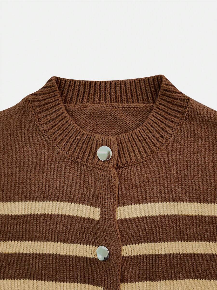 Cardigan vintage à boutonnage simple - Floorah