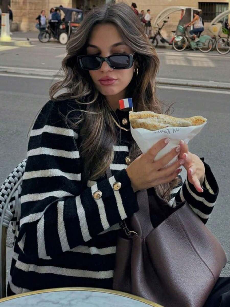 Cardigan vintage à boutonnage simple - Floorah