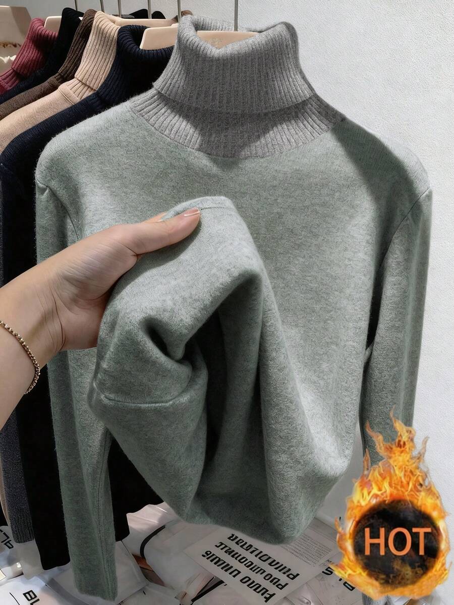 Pull à col rond épaissi et polyvalent, manches longues - Floorah