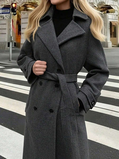 Seelio Nouveau manteau coupe-vent à double boutonnage classique - Floorah