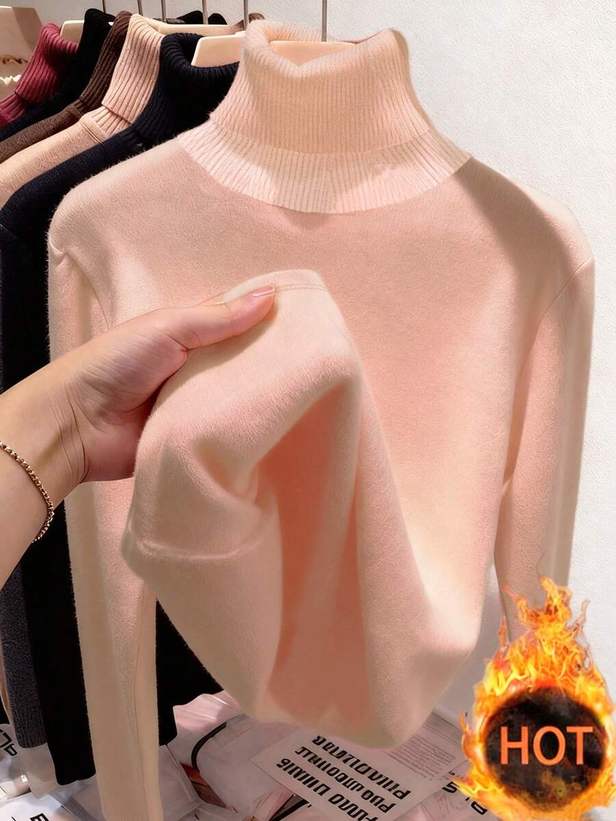 Pull à col rond épaissi et polyvalent, manches longues - Floorah