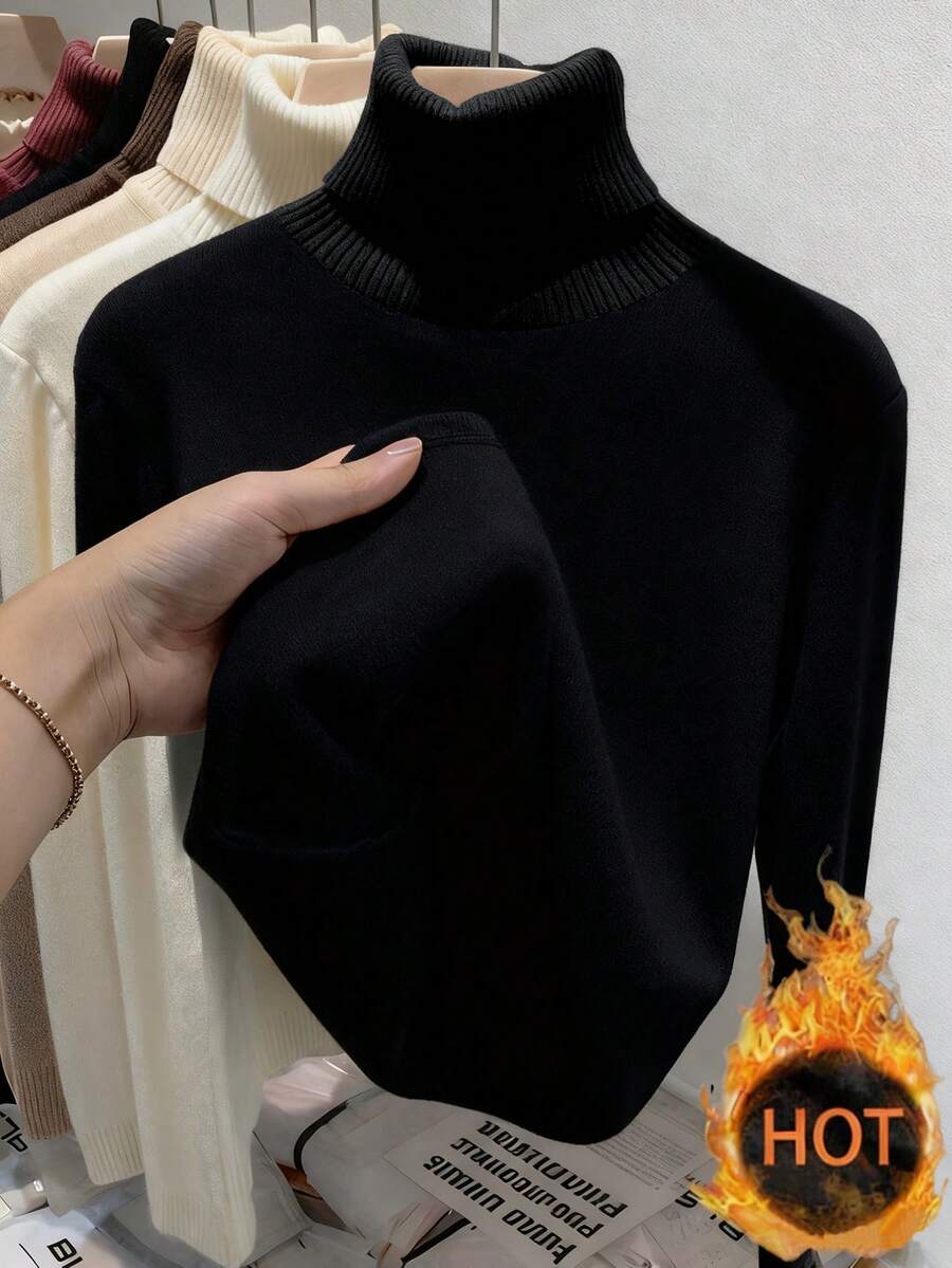 Pull à col rond épaissi et polyvalent, manches longues - Floorah