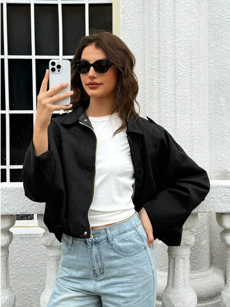 Veste décontractée ample à manches longues - Floorah