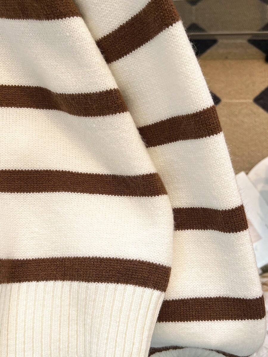 Nouveau pull à col rond rayé pour l'automne/hiver - Floorah