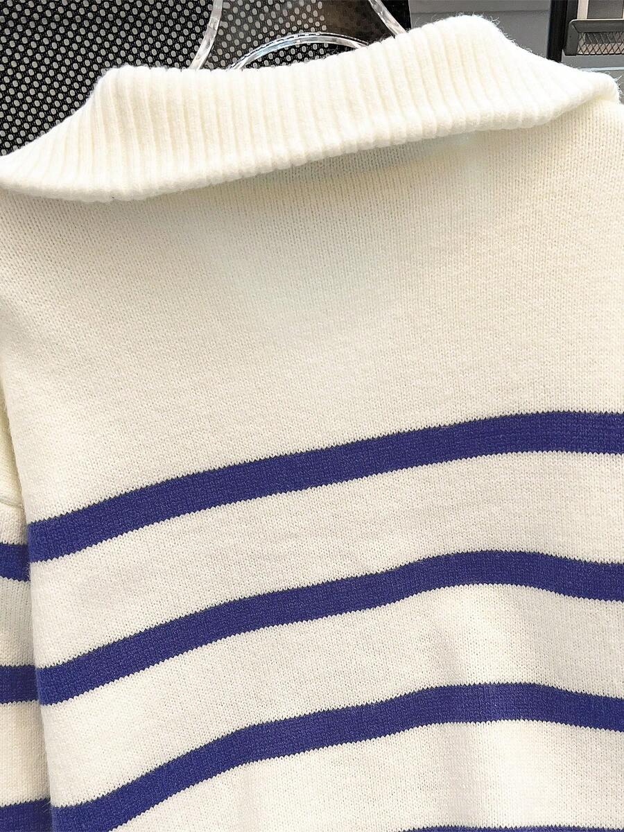 Nouveau pull à col rond rayé pour l'automne/hiver - Floorah