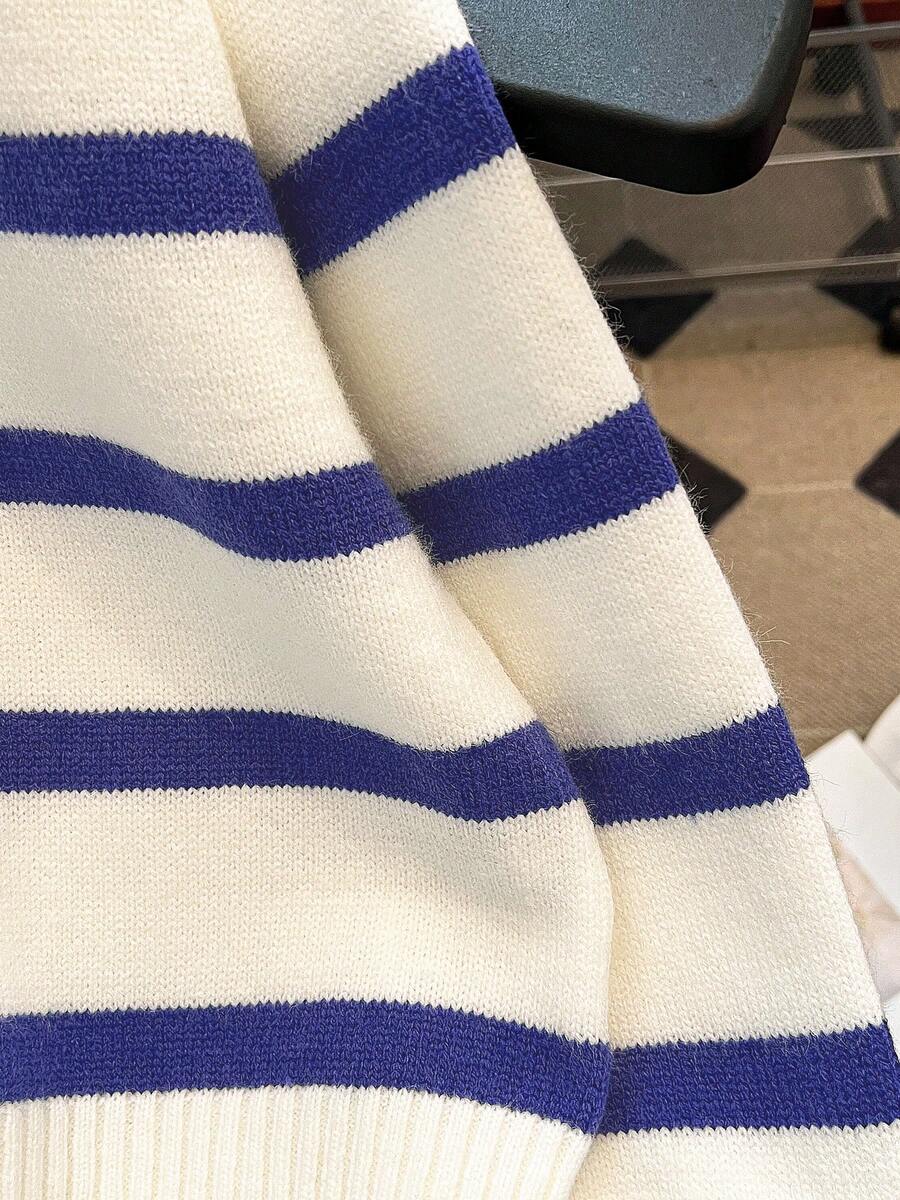 Nouveau pull à col rond rayé pour l'automne/hiver - Floorah