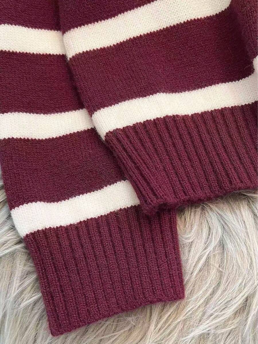 Nouveau pull à col rond rayé pour l'automne/hiver - Floorah