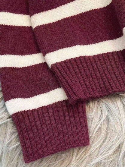 Nouveau pull à col rond rayé pour l'automne/hiver - Floorah