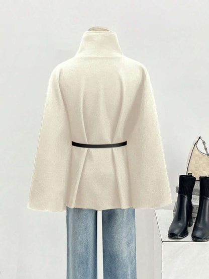 Un manteau court élégant et à la mode de couleur unie - Floorah