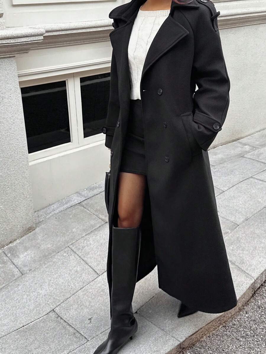 Seelio Nouveau manteau coupe-vent à double boutonnage classique - Floorah