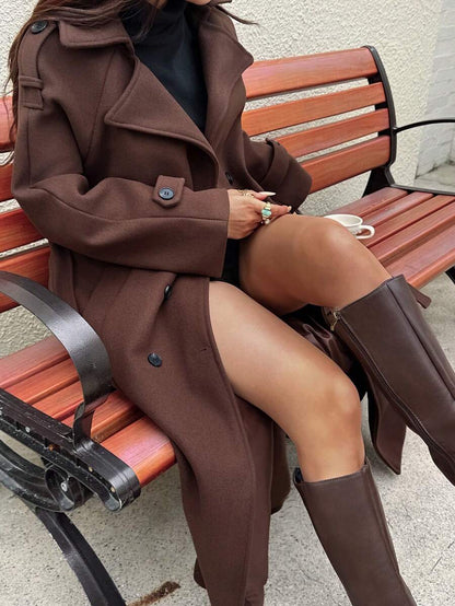 Seelio Nouveau manteau coupe-vent à double boutonnage classique - Floorah