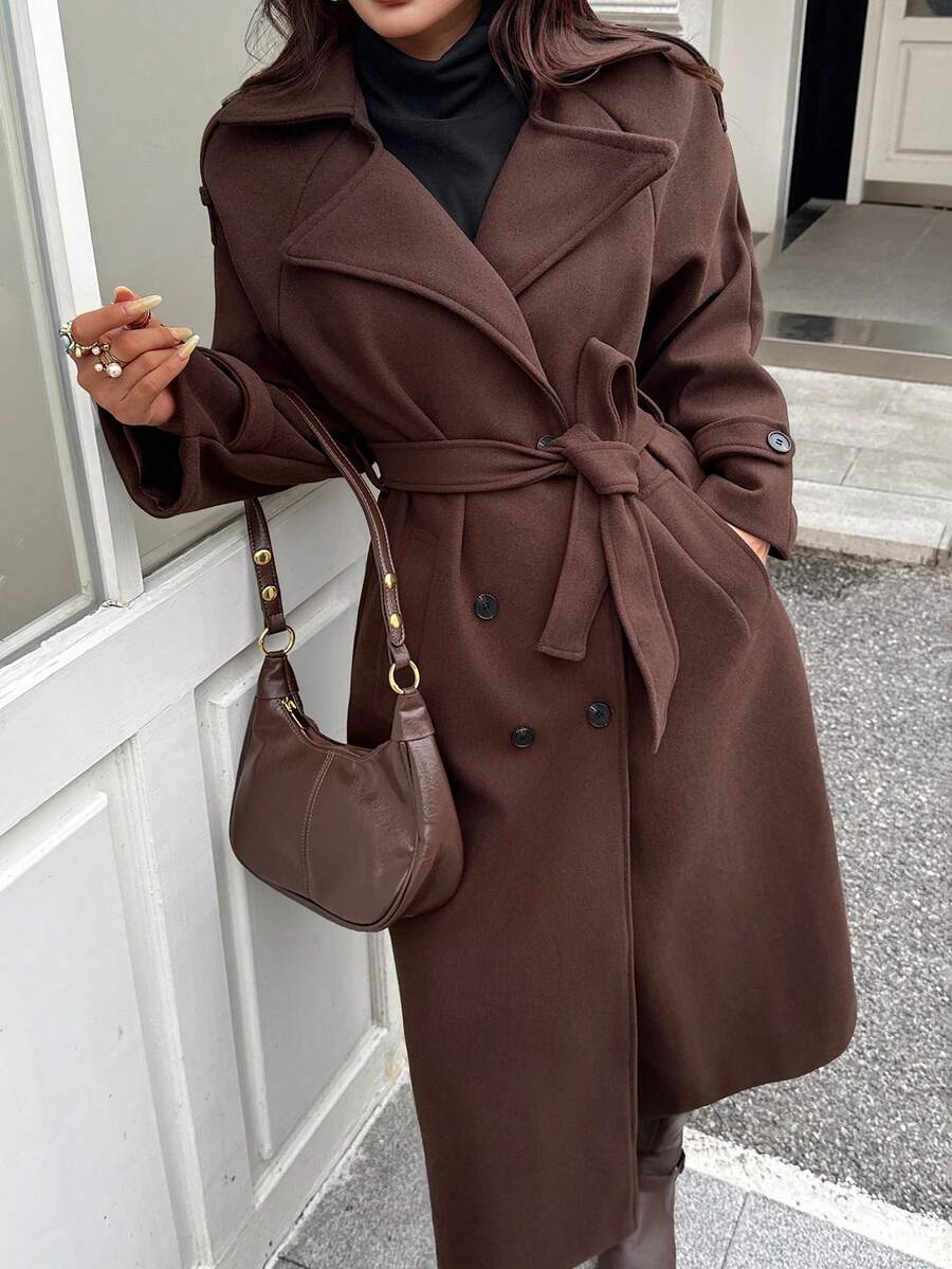 Seelio Nouveau manteau coupe-vent à double boutonnage classique - Floorah